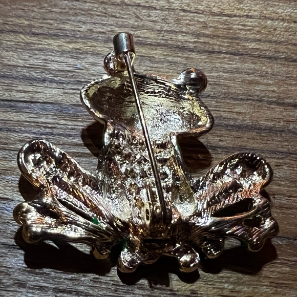 Beautiful Frog Multi Color Rhinestone Jewelry Pin Brooch Colorful - Picture 2 of 2